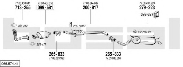 BOSAL 066.574.41 Exhaust System